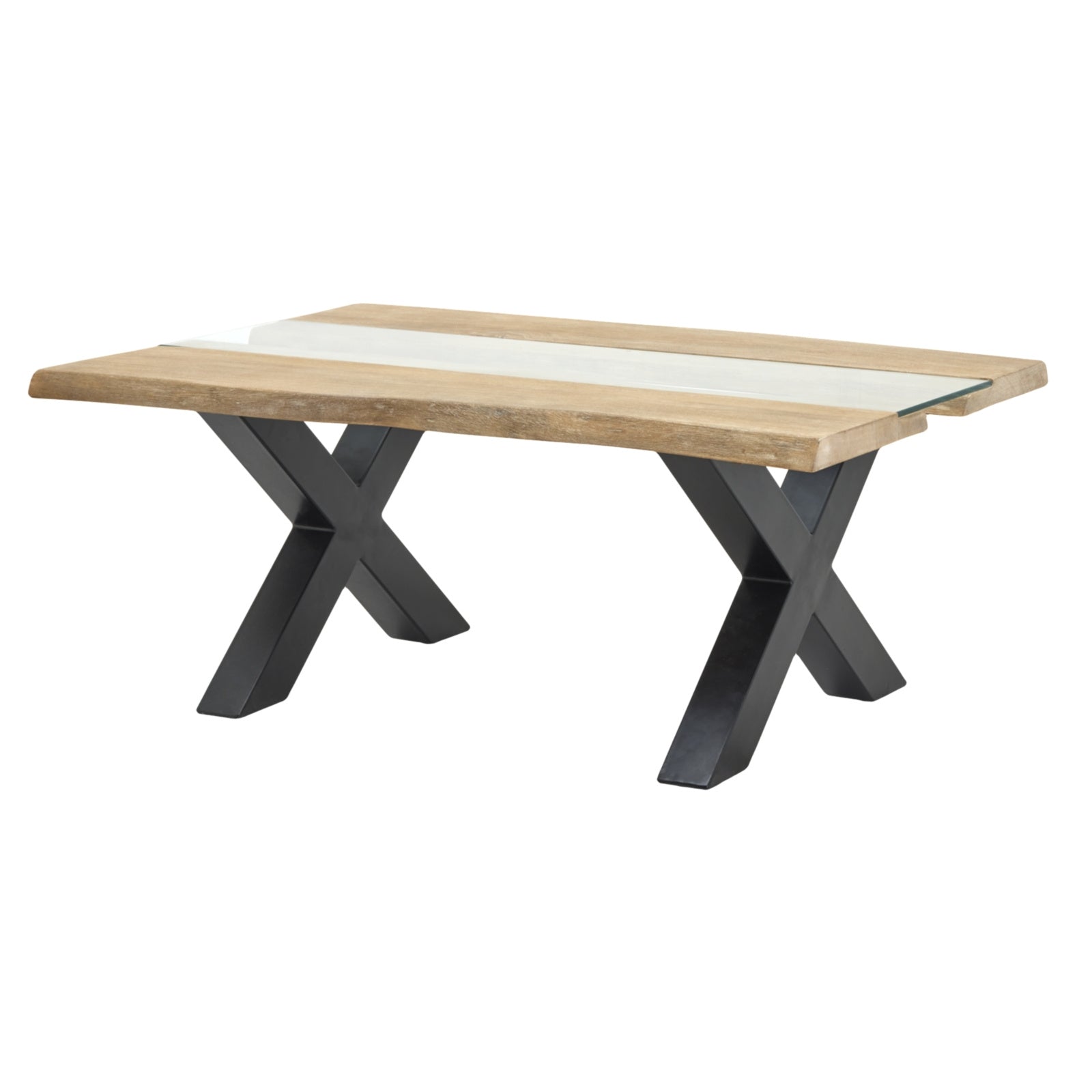 Live Edge Light Acacia River Coffee Table