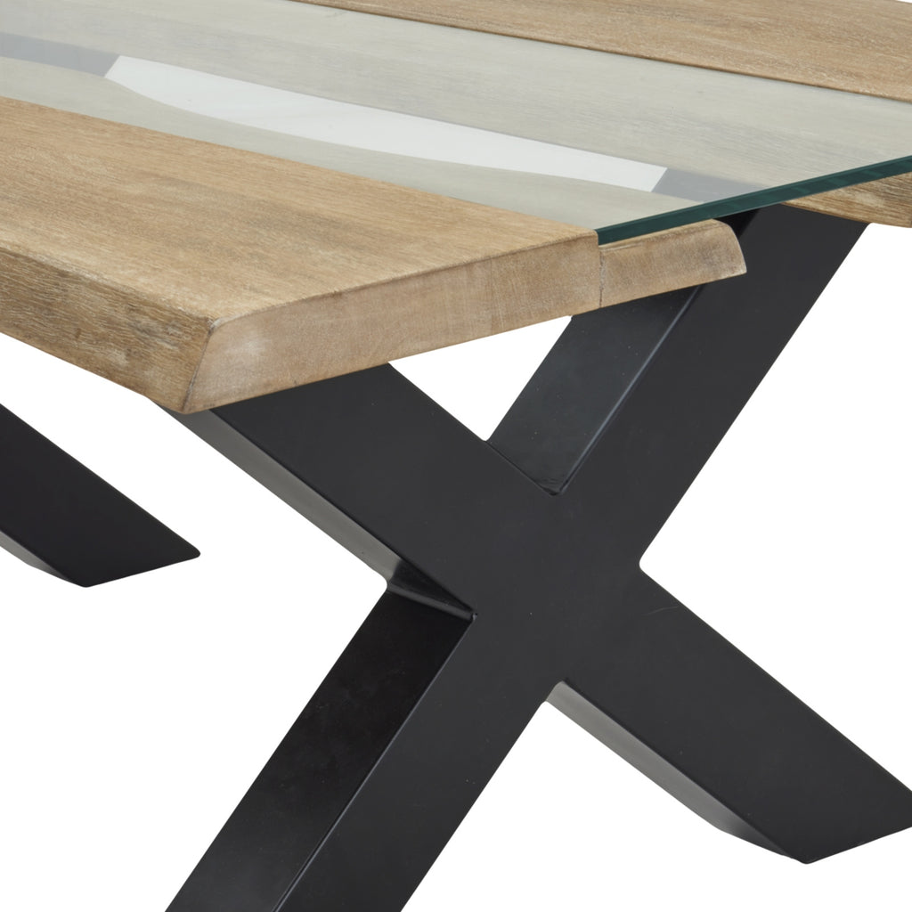 Live Edge Light Acacia River Coffee Table
