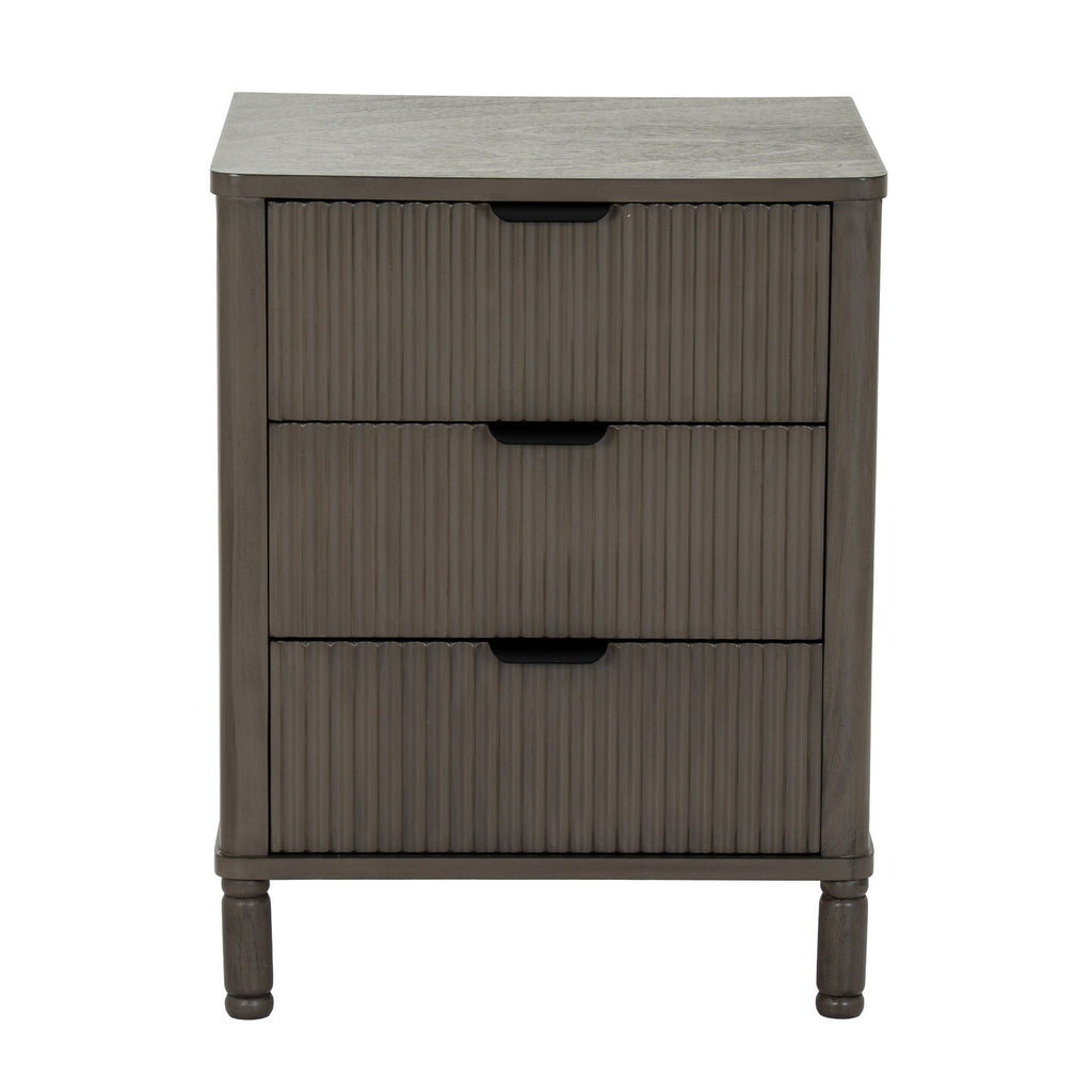 Reed 3 Drawer Bedside Table