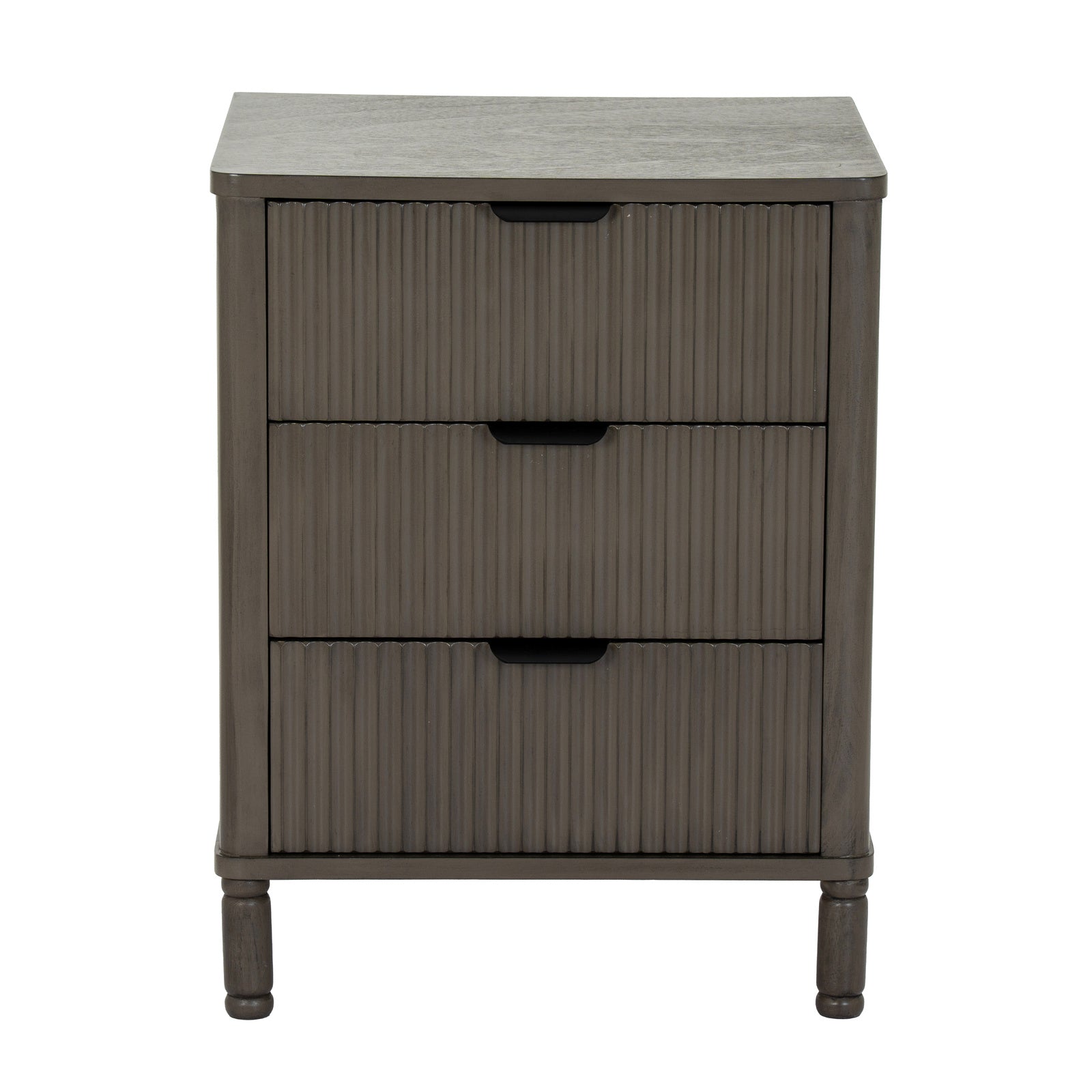 Reed 3 Drawer Bedside Table