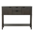 Reed 2 Drawer Console table by Hill Interiors featuring a sleek wood finish and modern design.