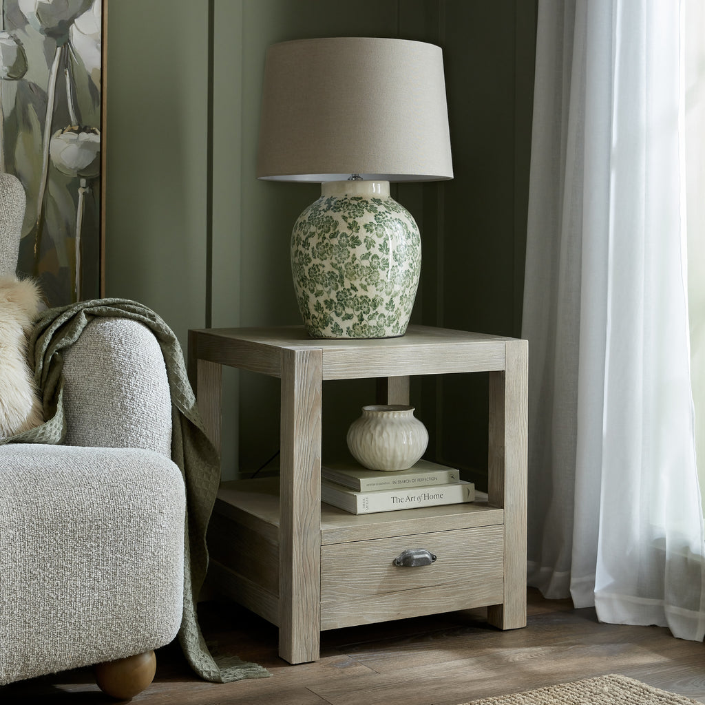 Haldon 1 Drawer Side Table With Shelf