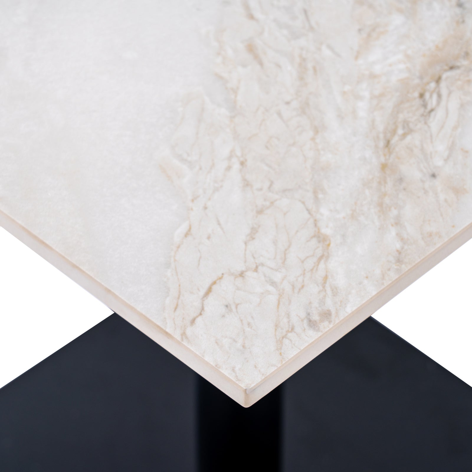 Large Romanby Stone Square Dining Table by Hill Interiors with a sturdy stone top and modern design for dining rooms.