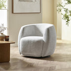 Julian Bowen Bowline Swivel Chair in modern accent chair design with a sleek, upholstered seat and metal base.