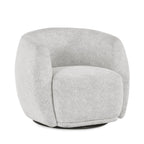 Julian Bowen Bowline Swivel Chair in stylish accent chair design with a curved backrest and wooden legs.