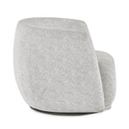 Julian Bowen Bowline swivel accent chair with a modern design, featuring a cushioned seat and sleek wooden legs.