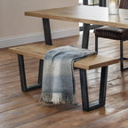 Brooklyn Oak Industrial Dining Bench