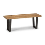 Brooklyn Oak Industrial Dining Bench