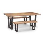 Brooklyn Oak Industrial Dining Bench