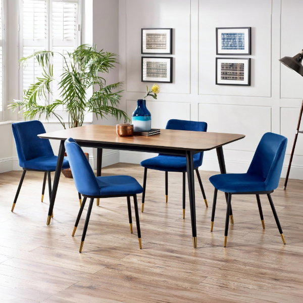 Set of 2 Delaunay Dining Chairs - Blue