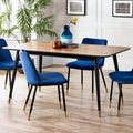 Findlay Rectangular Dining Table - Walnut & Black