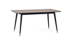Julian Bowen Findlay rectangular dining table with wooden top and sturdy legs in a modern dining room setting.