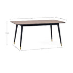 Julian Bowen Findlay rectangular dining table with wooden finish and sturdy legs, ideal for modern dining room settings.