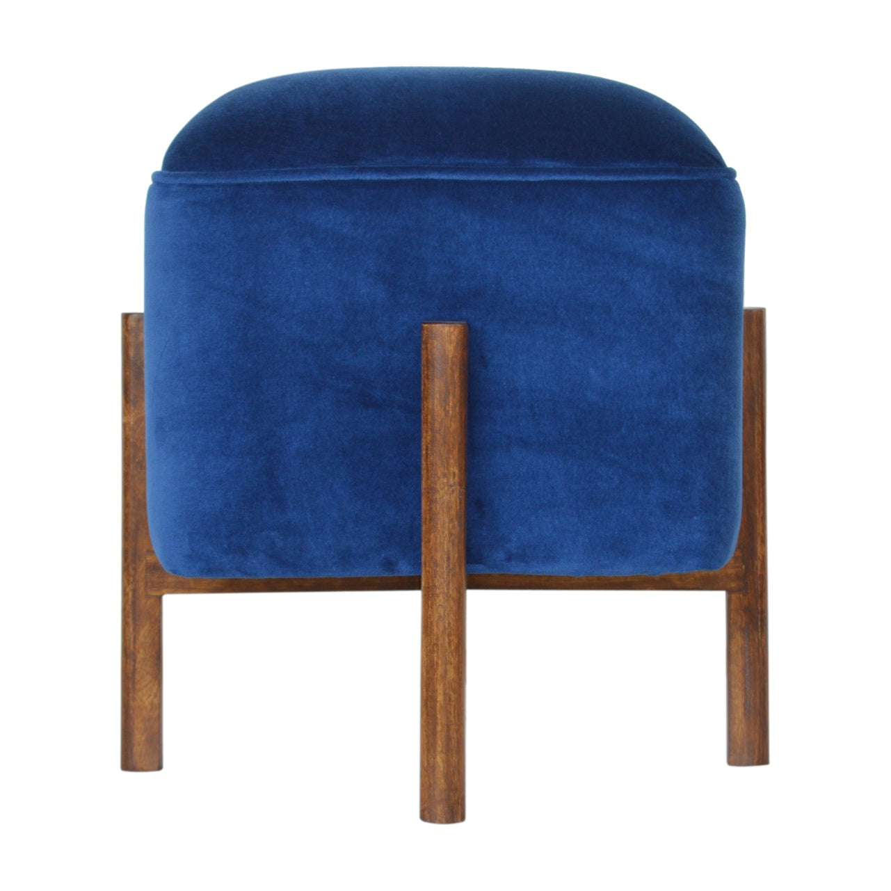 Solid Wood Velvet Stool