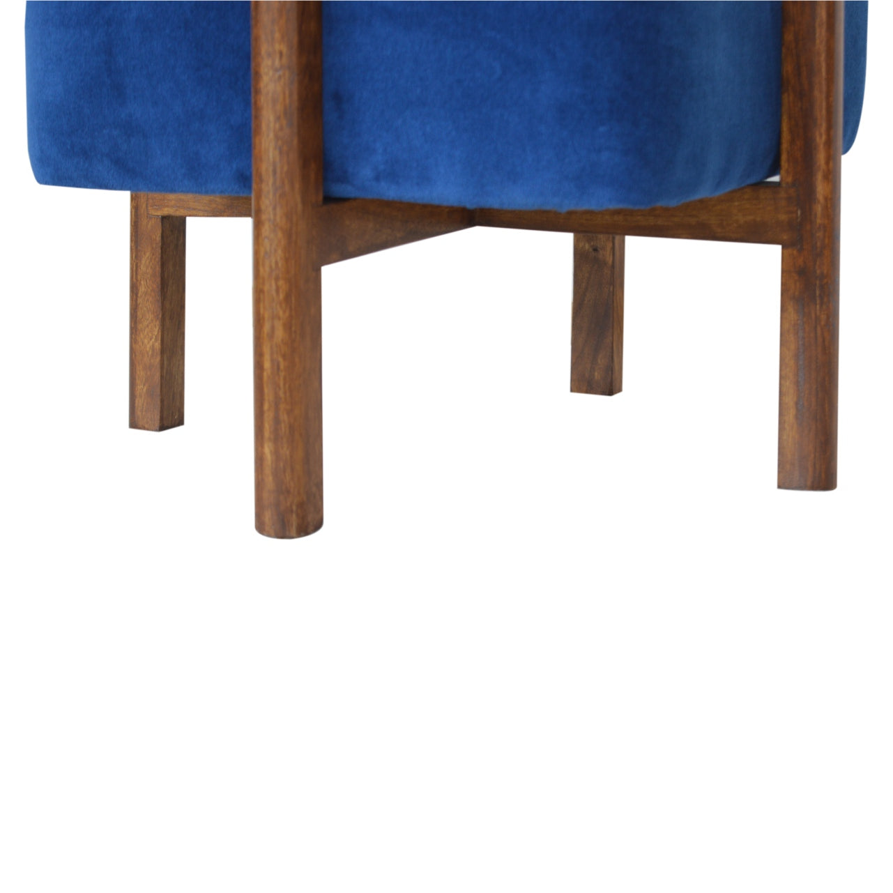 Solid Wood Velvet Stool