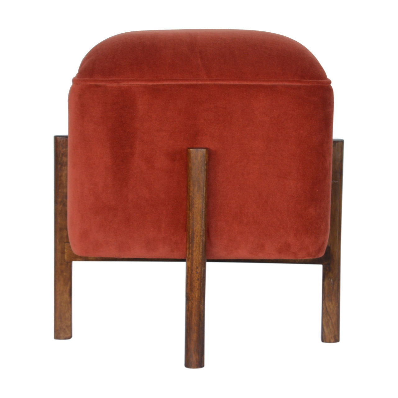 Solid Wood Velvet Stool