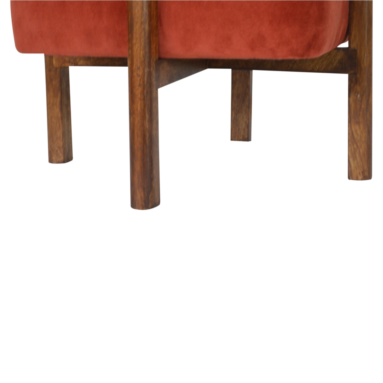 Solid Wood Velvet Stool