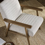 Julian Bowen Ivy Armchair accent chair with soft fabric upholstery and wooden legs, stylish and comfortable for living room seating.