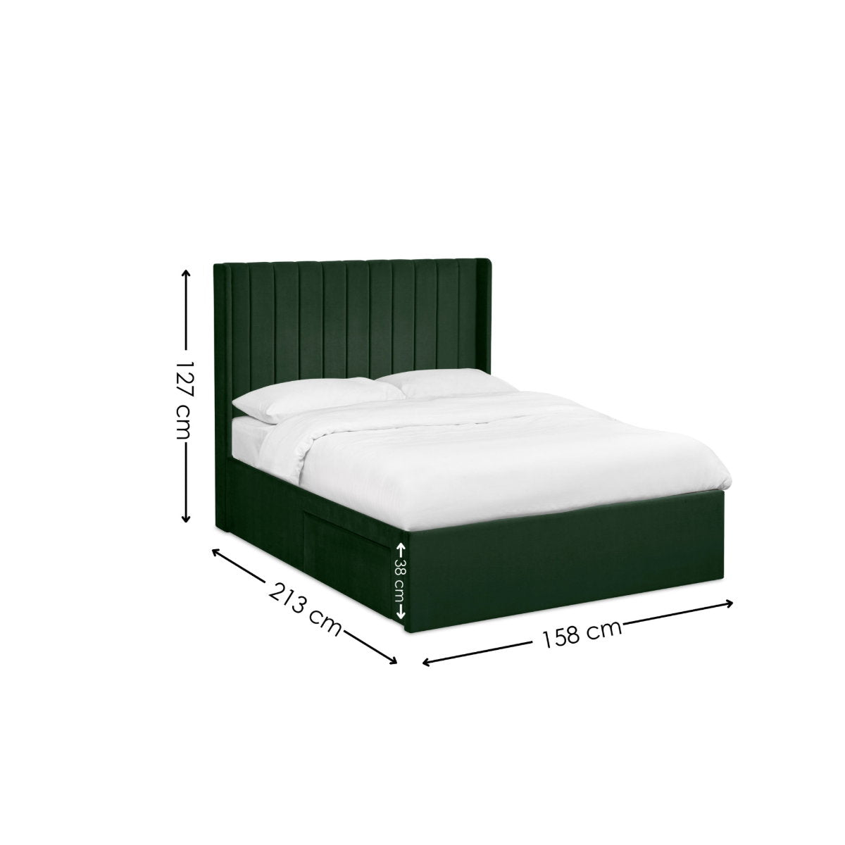 Julian Bowen Leila Bed with a sleek wooden frame and neutral fabric upholstery, shown in a modern bedroom setting.