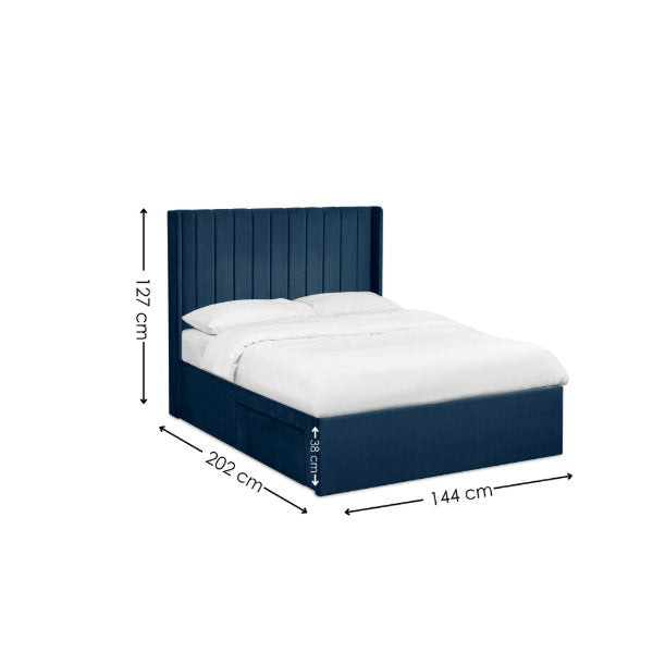 Julian Bowen Leila Bed with modern wooden frame and neutral upholstery, shown in a contemporary bedroom setting.