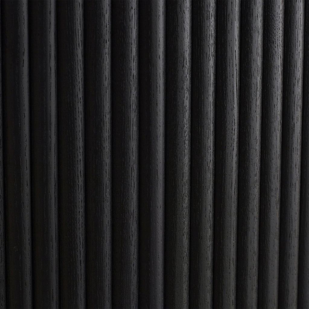 Louis Black Fluted Extending Dining Table
