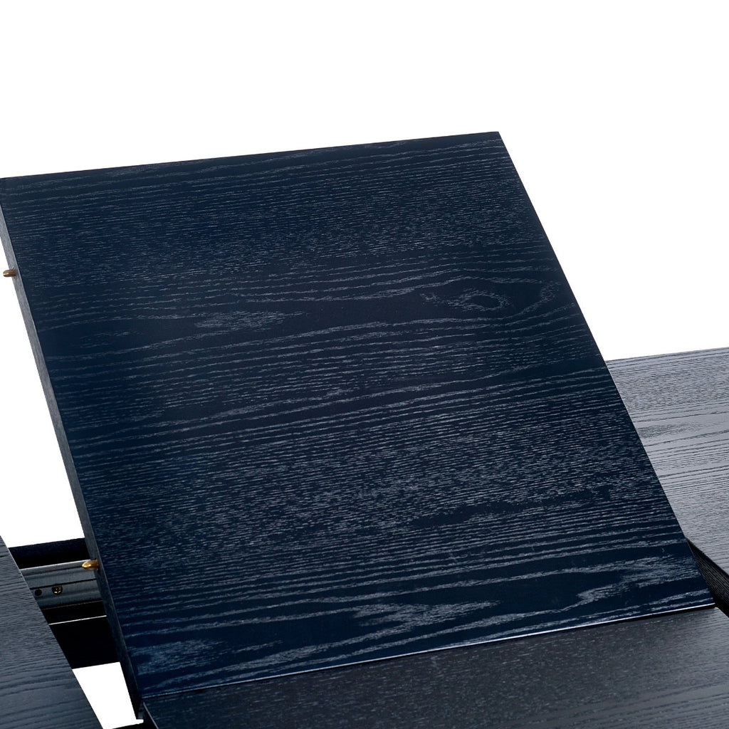 Louis Black Fluted Extending Dining Table