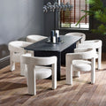 Louis Black Fluted Extending Dining Table