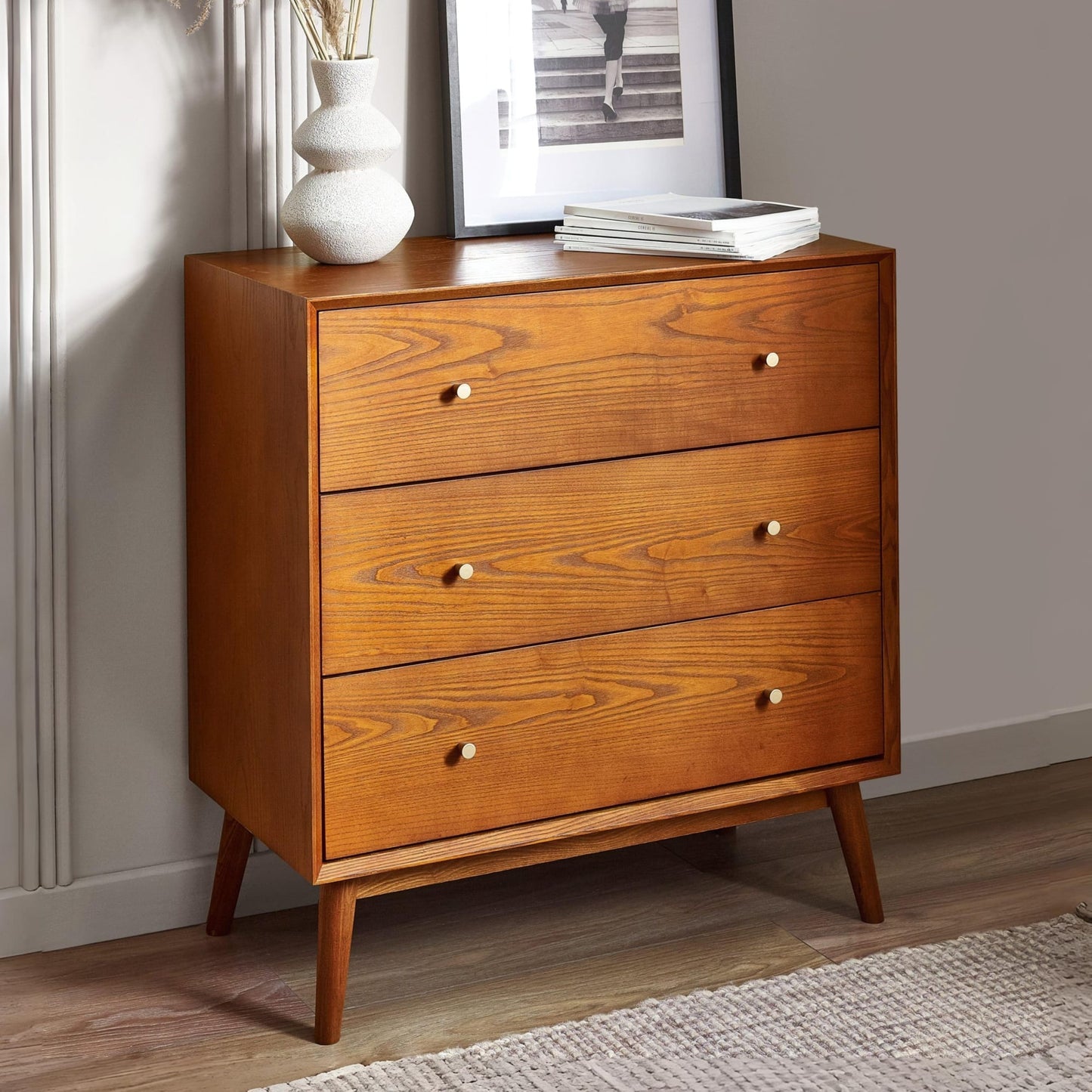 Lowry Cherry Ash 3 Drawer Chest