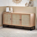 Padstow 3 Door Rattan Sideboard