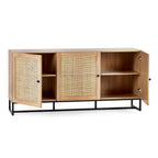 Padstow 3 Door Rattan Sideboard