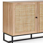 Padstow 3 Door Rattan Sideboard