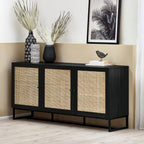 Padstow 3 Door Rattan Sideboard