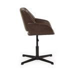 Julian Bowen Parker swivel office chair with black upholstery and adjustable height, ergonomic design for office use.