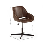 Julian Bowen Parker swivel office chair with padded seat and backrest, adjustable height, and five caster wheels for mobility.