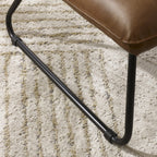 Julian Bowen Saxon Lounge Chair in neutral fabric with wooden legs, accent chair with a modern, stylish design.