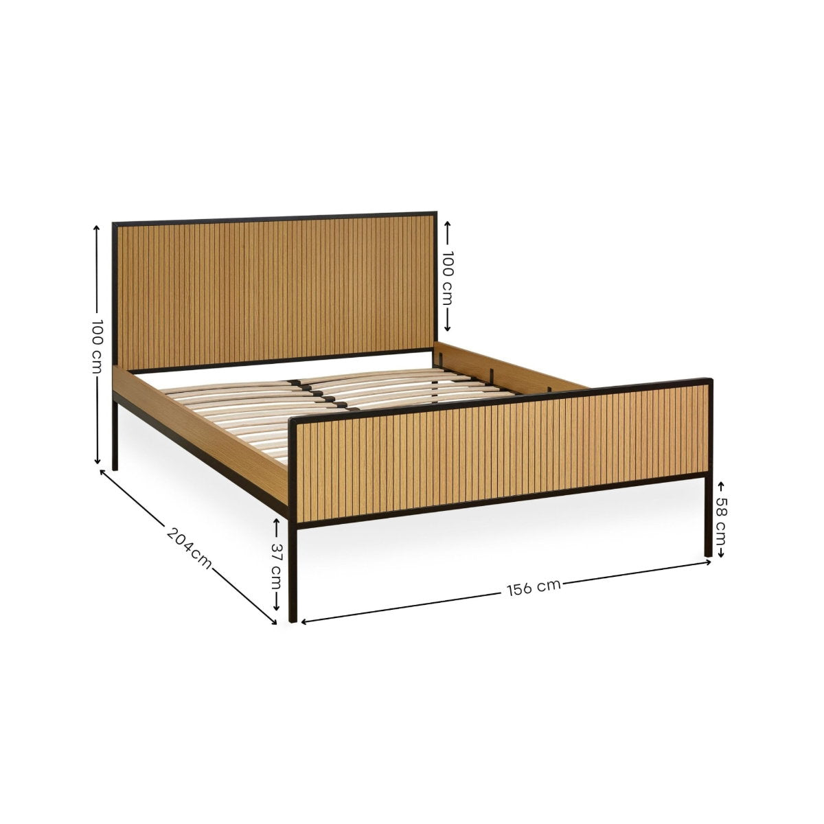 Julian Bowen Sia Bed with a modern upholstered headboard and wooden frame, shown in a contemporary bedroom setting.