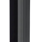 Close-up detail of the durable black powder-coated metal leg frame on the Brooklyn bar table.