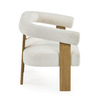 Side view of Freya sofa sofa showing wooden tapered support and legs