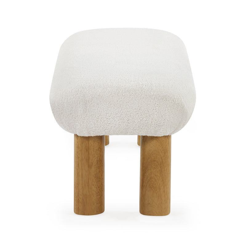 Side view of Freya cushioned low bench