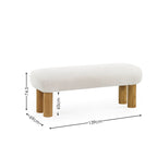 Dimensions of Freya upholstered bedroom bench