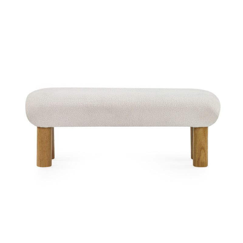 Freya Low Bench, stylish accent chair with wooden legs and cushioned seat, perfect for living room decor