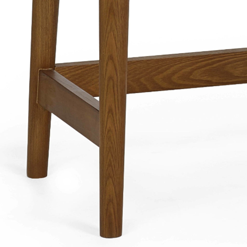 Close-up detail of the durable solid wood tapered leg construction on the Lowry dressing table.