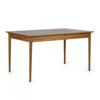 Perspective studio view of the Lowry 2 drawer extending dining table in exquisite cherry ash veneer